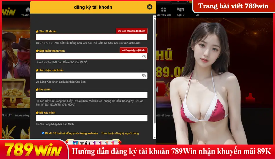 Cách đăng ký tài khoản 789Win